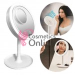 Oglinda cosmetica Breeze Mirror cu 14 led-uri pentru make-up si ventilator + oglinda mica de 5X Oglinda cosmetica Breeze Mirror cu 14 led-uri pentru make-up si ventilator + oglinda mica de 5X